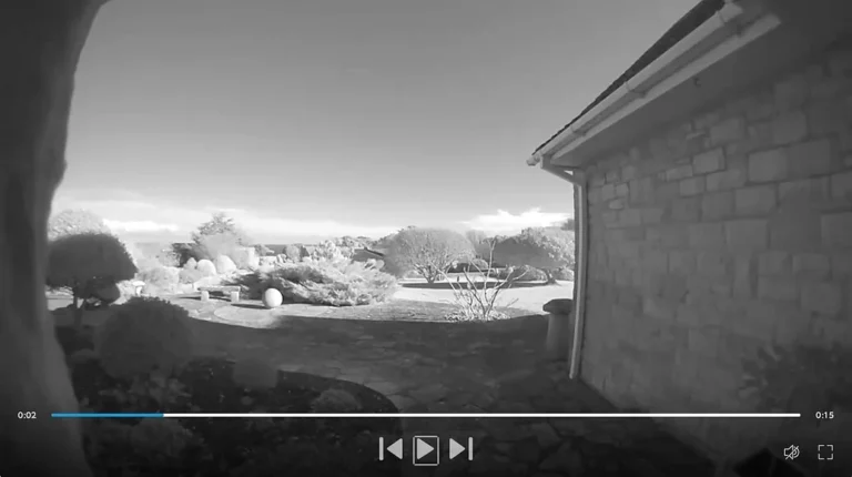 Ring doorbell lack and white issue.